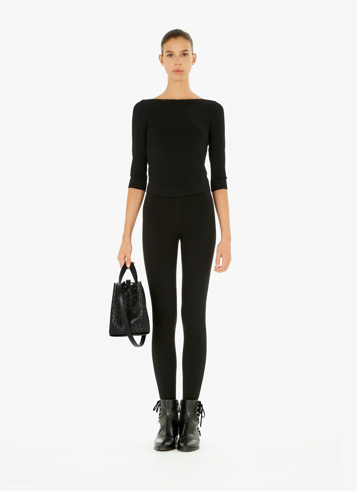 CABAS SMALL MODEL C.LUX MIN.VIENNE VAGUE+AG BLACK ALAÏA SCHWARZ  CABAS SMALL MODEL C.LUX MIN.VIENNE VAGUE+AG BLACK